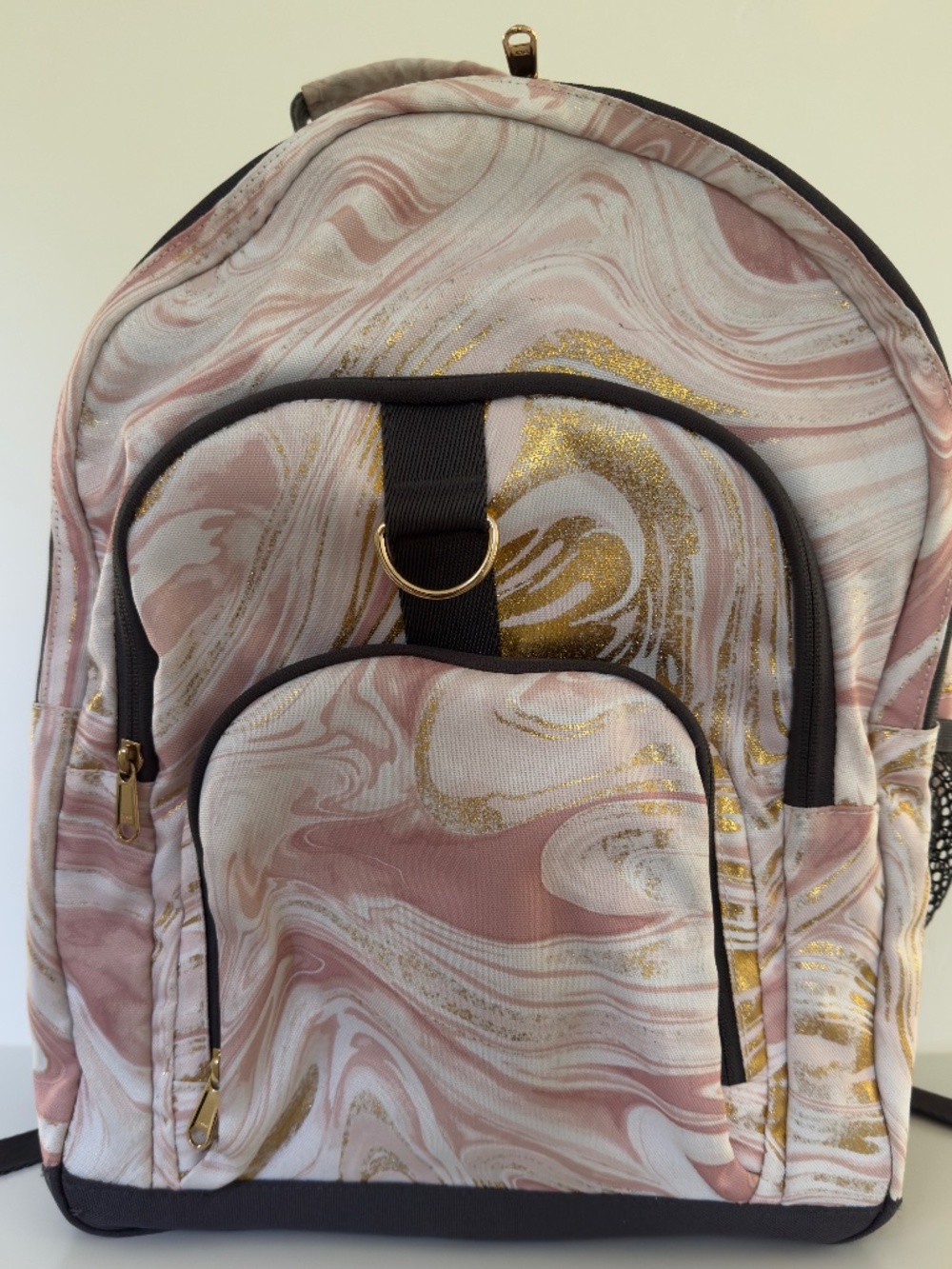 Pottery Barn Backpack Lunchbox Set Blush Gold Marble XL